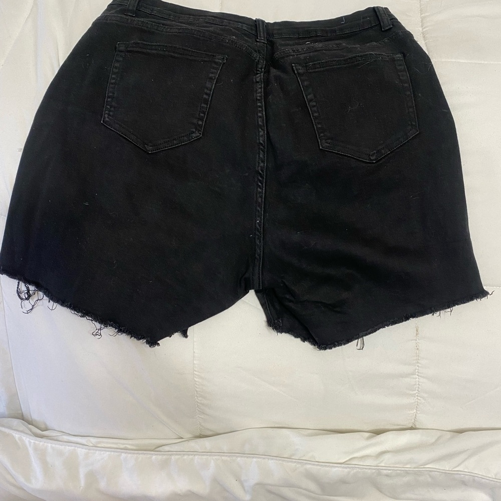 Women's Black Denim Shorts